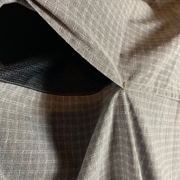 PrAna Men's Gray Garvan Short Sleeve Checkered Pattern Button Up Shirt Size XL - Picture 8 of 10